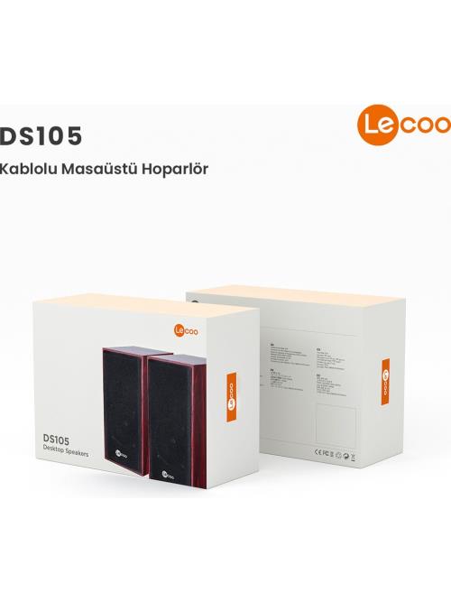 LENOVO LECOO DS105 1+1 Siyah 5w RMS Hoparlör Ahşap Speaker - Ses Sistemleri ürünleri tekmarshop.com'da